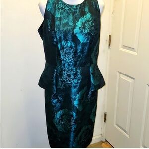 Carmen Marc Valvo Peplum Dress Plus Size 14 Mature Wedding